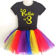 EMMA WIGGLE THE WIGGLES COSTUME DRESS UP T SHIRT TUTU OUTFIT PERSONALISED PARTY