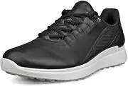 [ECCO] Men's S Casual Lace Waterproof Golf Shoe, Black, 11-11.5