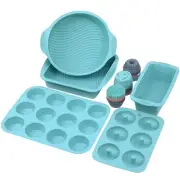 41 Pieces Silicone Baking Pan, Silicone Cake Molds, Baking Sheet, Donut Pan, ...