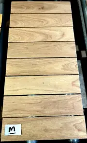 EIGHT (8) PIECES BOOKMATCHED KILN DRIED SANDED THIN MACACAUBA 12" X 3" X 1/4" M