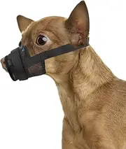 Byhoo Dog Muzzle Cover for Large Medium and Small Dogs Comfortable & Adjustable with Ultra-Breathable Soft Mesh Prevent Biting Barking and Chewing (Fits Mouth Size 7.09-9.45 Inches)