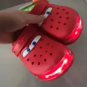 Kids Disney Lightning Mcqueen Pixar "Flashing Light" Crocs CHRISTMAS SPECIAL