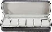 SOESFOUFU 6 Slot Watch Storage Organizer Portable Zipper Case for Watches for Travel Home Display Durable Design From Scratches Fits Various Bands
