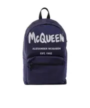 Alexander McQueen Metropolitan Grafitti Logo Backpack One size Blue