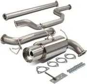 Auto Dynasty 4.5 inches Muffler Tip Stainless Steel Catback Exhaust System, with