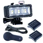 WATERPROOF LIGHT DUAL BATTERY LED VIDEO LIGHT DIVING UNDERWA