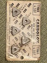 5 pack *New Old Stock* CARBOLOY Cemented Carbide Tooling Inserts TNMA 438F 883