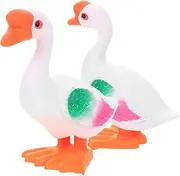 ifundom Early Learning Toys 2pcs Big White Goose Clockwork Toys Boys and Girls Interactive Educational No Battery Required Motor Skills for Toddlers