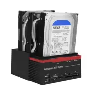 External Triple IDE HDD Docking Station 2.5/3.5' Hard Drive Card Reader CHU