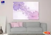 Purple Ink & Gold Splash Abstract Wall Canvas Home Decor Australian Made Quality