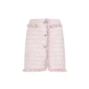 [Giambattista Valli] Giambattista Valli-Pink Bouclé Mini Skirt-Donna 38 IT