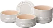 Le Creuset Heat Resistant Container Stacking Rum Can Set White Luster Heat Resis