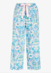 NEW PETER ALEXANDER FOLK FLORAL COTTON PJ 7/8 LENGTH PANTS MEDIUM M RRP$79.95