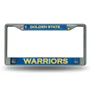 Golden State Warriors License Plate Frame Chrome Printed Insert
