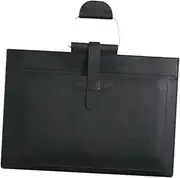 yuksok Document Storage Bag Briefcase Portable Stylish with Handles Practical File Storage Tote Archive Pouch for Daily Commuting