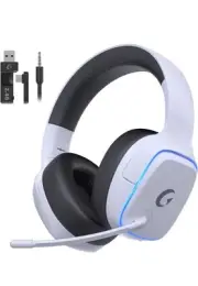 2.4GHz Wireless Gaming Headsets for PS5, PS4, PC, Switch - Bluetooth White