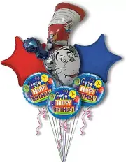 PMU The Cat in the Hat Birthday Balloon Bouquet Pkg/1
