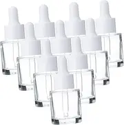 AUTSUPPL 20pcs Clear Glass Dropper Bottles for Essential Oils DIY Colognes and Perfumes Thick Bottom Design for Home Outdoor Use Easy to Clean Reusable Storage