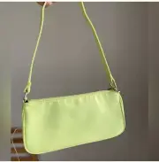 ASOS Slim 90s Minimalist Shoulder Bag Handbag Light Lime Pistach Green NWT