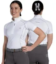Delzani 'Zara ' Air-PLUS Horse Riding Technical Shirt - Long Sleeve - Navy