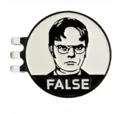 Dwight Shrute FALSE The Office Magnetic Golf Ball Marker