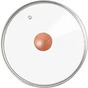 Tempered Glass Pot Lid Wok Lids for Cooking Pan Rustic Wood Knob Kitchen Pot Cover