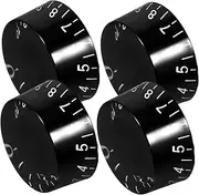 Kisangel Innovative Guitar Volume Knobs Bass Volume Plastic Knobs Scale for Easy and Practical Use
