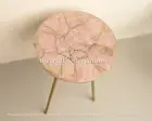 Rose Quartz Agate Coffee Table , Agate Pink Quartz Console Table Decor