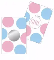 Baby Shower Surprise Gender Reveal Party Game 20 pc ITS A GIRL Scratch Off Cards