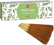 HEM White Sage Smudge Premium Incense Sticks Spiritual Environment, Fresh & Long Lasting Fragrance Ingredient - 100 GMS