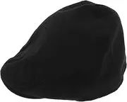 [WATIIFUFU] Men's Flat Cap Timeless British Style Newsboy Hat Vintage Newsboy Cap Decorative Hat for Stylish Wear Black