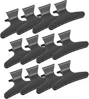 Black Hairdressing Clamps, Hair Claw Clamps 12Pcs/set Hair Clip, PP Women Long Hair Girls for Hairdresser