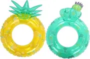 BESPORTBLE 2pcs Fruit Swim Ring Swim Rings for Summer Supply Float Ring Lovely Swim Ring Summer Swimming Accessory Inflatable Swim Ring Beach Float Portable Swim Ring Pool Ring PVC