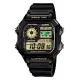 【CASIO 】電力十年復刻方形電子腕錶-黃(AE-1200WH-1B)