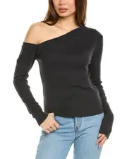 Chaser Rib Jersey Nicola Top xs Black