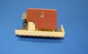 HO Scale Model Railroad Slot Car Train Scenery Boat Lake House on Stilts