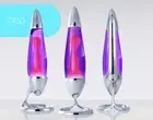 Mathmos Neo Lava Lamp - silver - violet/pink
