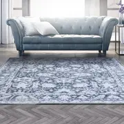 160cm x 230cm Artiss Floor Rug Vintage 7mm Short Pile Washable Area Rugs Plush TPR Non Slip