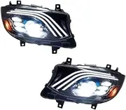 Compatible For Benz Sprinter W907 2018-2023 Upgraded Streamer Start LED Car Headlight Projector Lens Accessories Assembly(For High End Style)