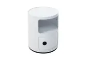 SK Designer Living | Replica Anna Componibili Round Storage Unit 2 Tier | White
