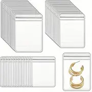 Apoukmty 60 PCS 3 Sizes Transparent Waterproof Anti-Oxidation EVA Jewelry Storage Bag, Necklace Storage Bags Travel, Clear Jewelry Pouches in for Ring Necklace Earring Watches Organizer