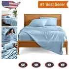 Luxury Full XL Sheet Set - Ultra-Soft 1800 Microfiber, Deep Pockets, Light Blue