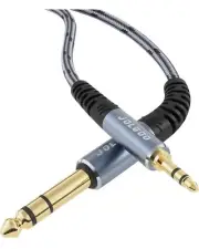 JOLGOO 3.5 mm TRS to 1/4" TRS Stereo Interconnect Cable, 6.35mm 1/4" Male to 3.5