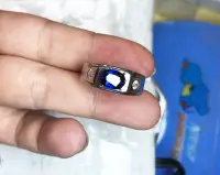 在飛比找Yahoo!奇摩拍賣優惠-【藍寶石戒指】天然藍寶石戒指 男戒 斯里蘭卡成色超優 皇家藍