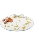 NEW Gauri Kohli Handcrafted Olympia Geo Marble Lazy Susan 16"