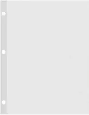 Unruled Filler Paper, 8.5" x 5.5", 3-Hole, Mylar-Reinfcd 50lb White - 100 Sheets