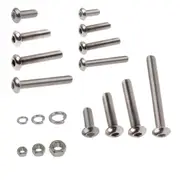 1500X M3 M4 M5 Button Head Socket Cap Screws Hex Nuts Washers Machine Stainless Steel 304 Bolts Fully Threaded Metric Assortment Kit Industry