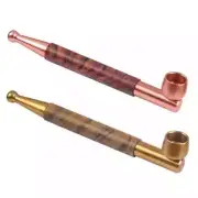 Metal Smoking Pipe Long Stem Smoking Cigarettes Filter Copper Tobacco Pipes 1pcs
