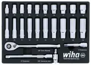 Wiha 33795 24 Piece 3/8? Drive Professional Socket Tray Set - Metric