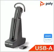 Plantronics/Poly Savi 8245 UC DECT Headset, USB-A, Convertible, Wireless, Unlimi
